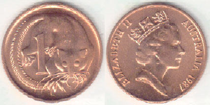1987 Australia 1 Cent (Unc) A005972